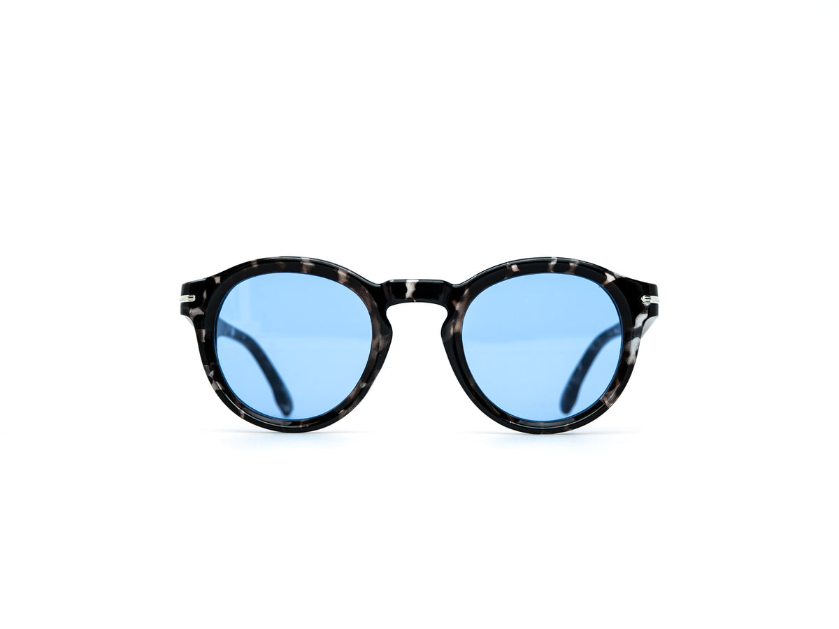 Blue Oversized Round Tortoise Arm Sunglasses Aura Women main image 4