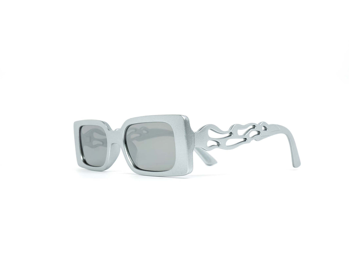 Hot Rod - Flamin Baddie Sunglasses Silver Mirror